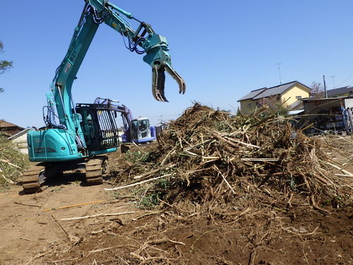 さいたま市　指扇土地区画整理事業　二号街区公園予定地外整地工事（伐採・伐根・伐竹）