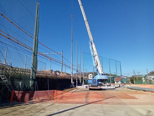 埼玉県立飯能高校防球ネット設置工事